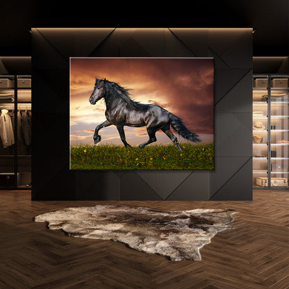 Tableau Cheval Noir