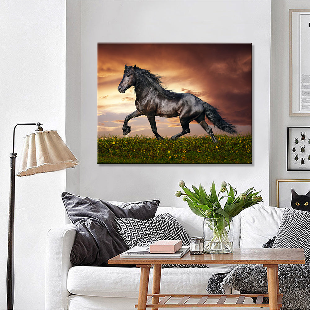 Tableau Cheval Noir