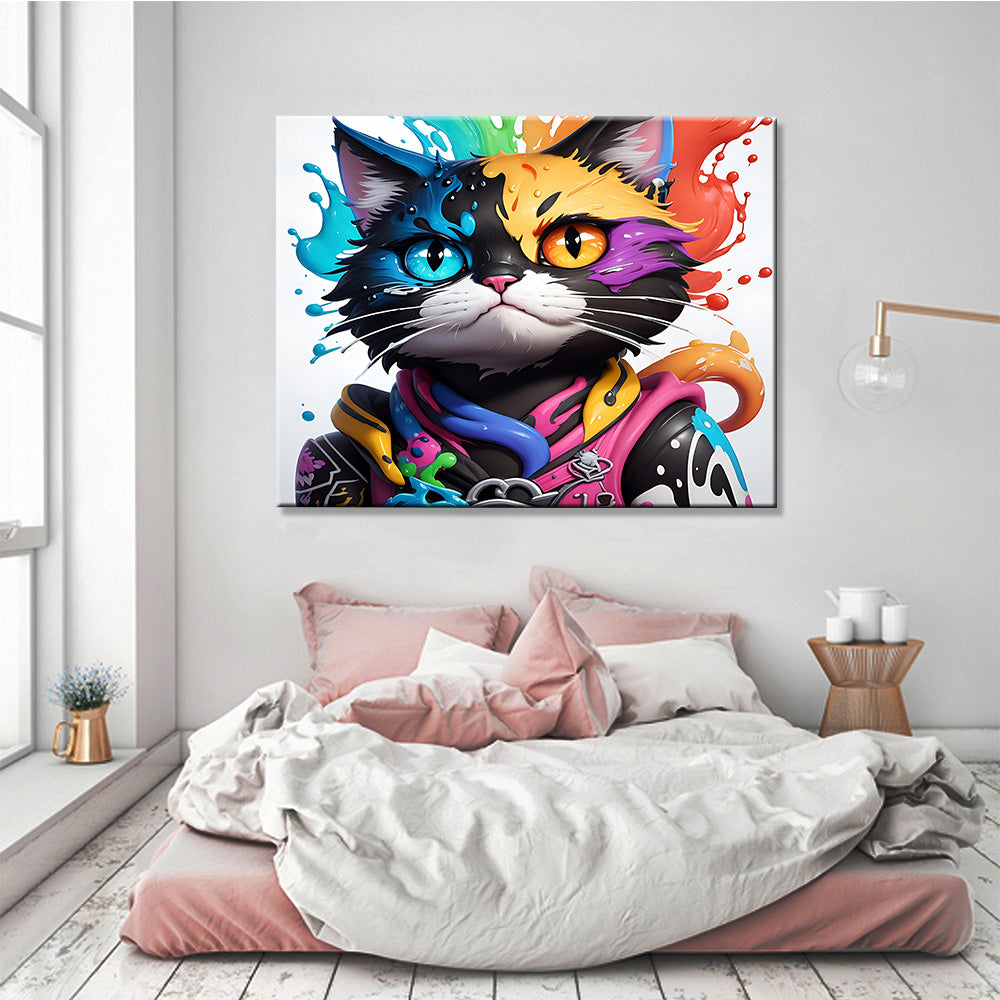 Tableau Chat Yeux Vairons Splashart