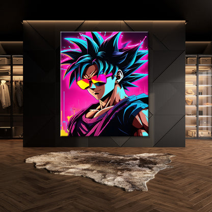 Tableau Black Rose Goku BadAss