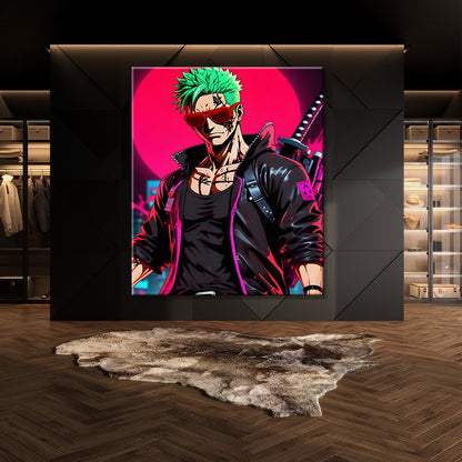 Tableau Zoro BadAss Cyberpunk