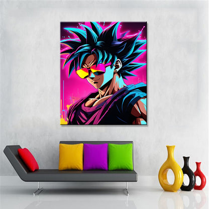 Tableau Black Rose Goku BadAss