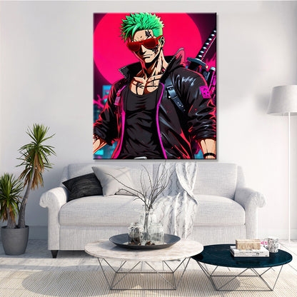 Tableau Zoro BadAss Cyberpunk