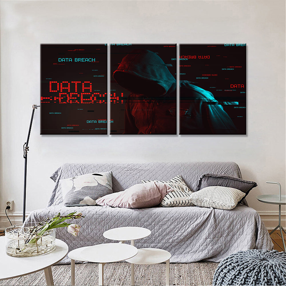 Tableaux Data Breach - 3 Pièces - Home sweet - 3, Cyberpunk