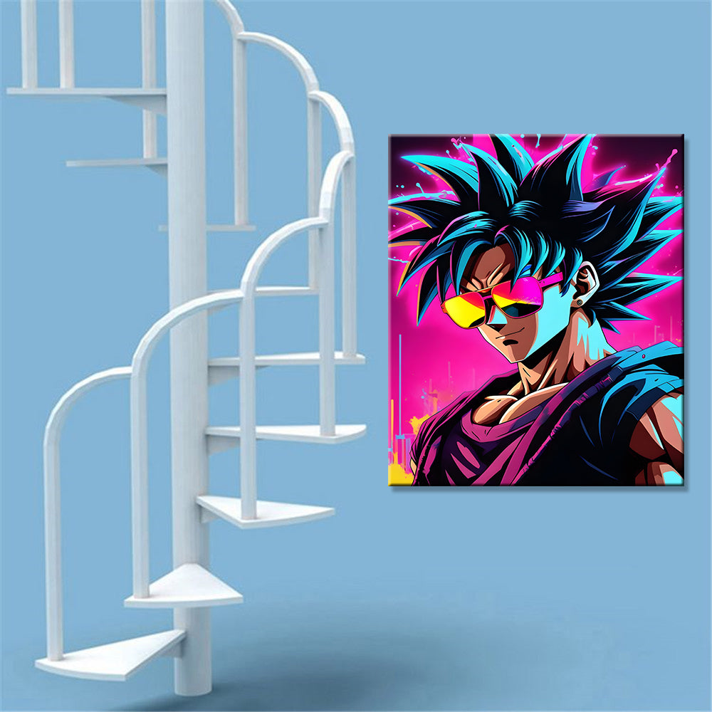 Tableau Black Rose Goku BadAss