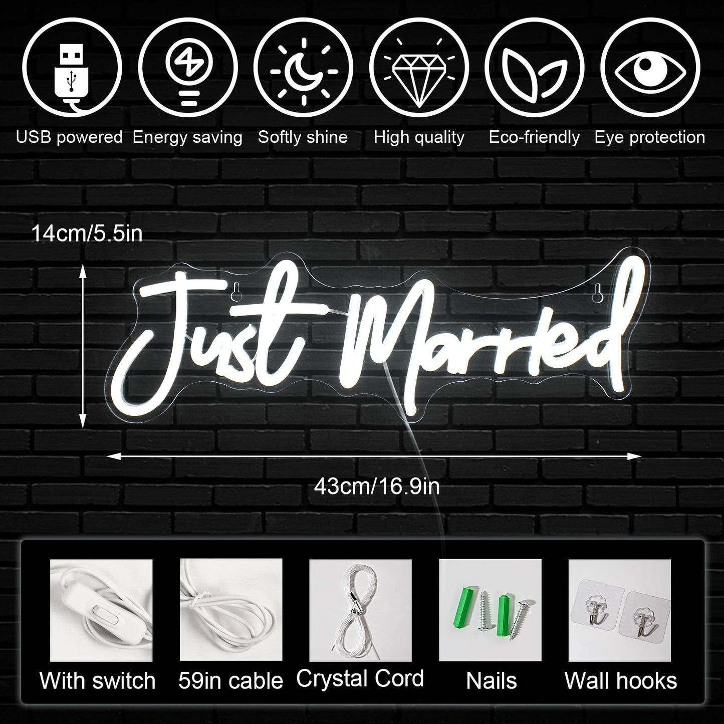 LED Just Married - 4 Modèles - Home sweet - LED