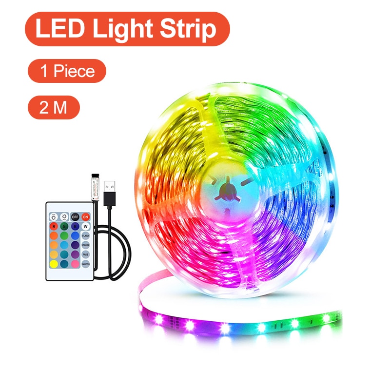 Bande lumineuse LED avec télécommande multi couleurs - 2 Mètre -  30LED / M - Home sweet - GAMING, LED