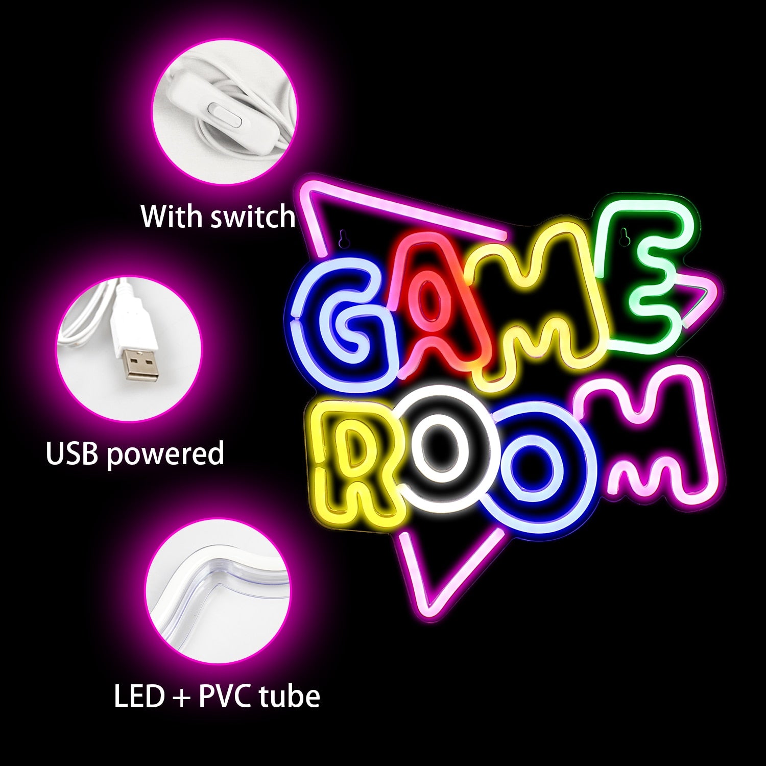 LED Néon GAMING - 8 Modèles - Home sweet - GAMING, LED