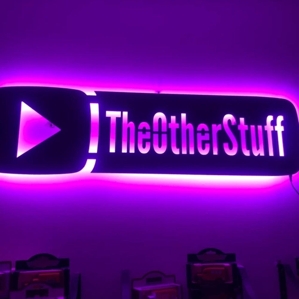 LED Personnalisable avec logo YTB/ FB/Insta/Twitch ect - Home sweet - custom, GAMING, LED