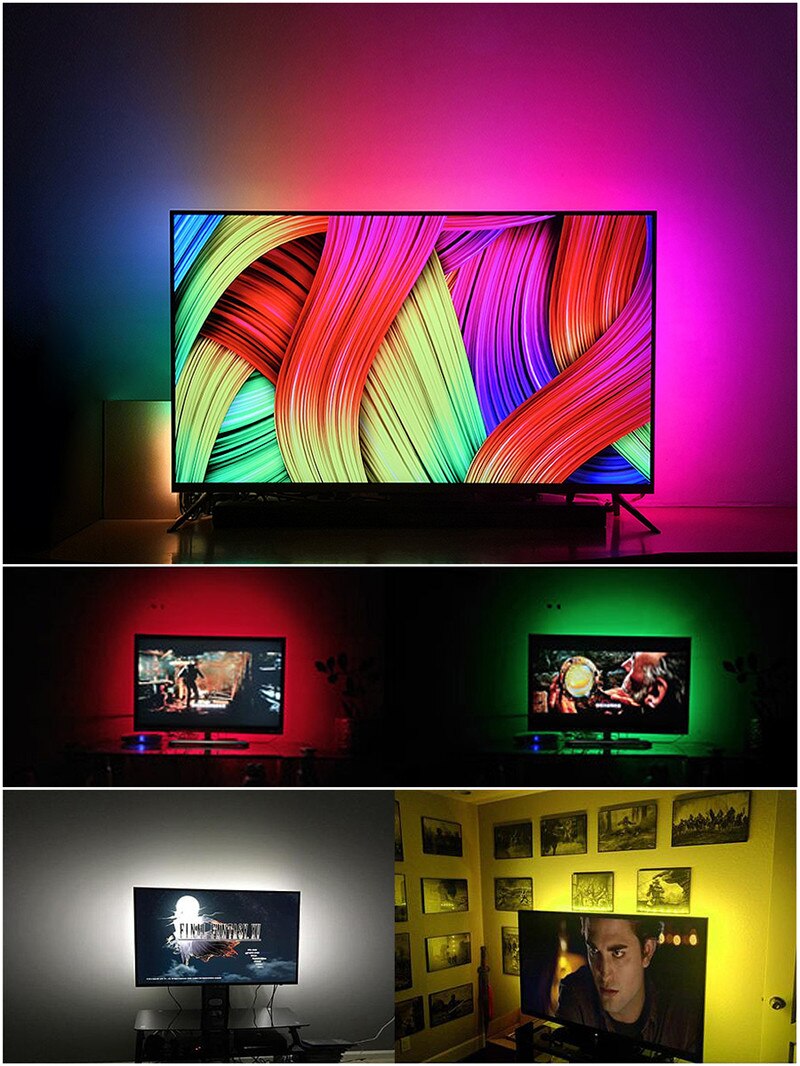 Bande lumineuse LED avec télécommande multi couleurs - 1 Mètre -  60LED / M - Home sweet - GAMING, LED